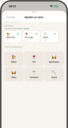 Capture d'écran de Modraly : Noter un verre