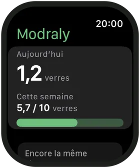 Capture d'écran de Modraly : Apple Watch