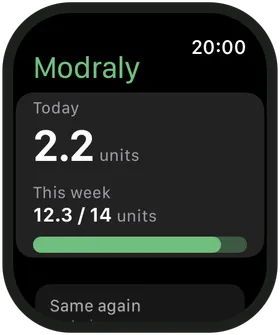 Modraly screenshot: Apple Watch